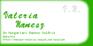 valeria manesz business card